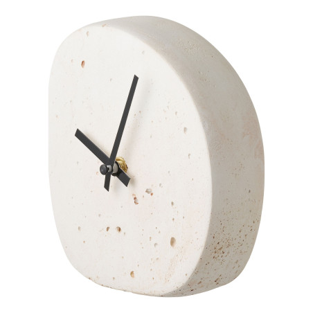 Zegar stołowy cementowy o organicznym kształcie Linz 14,15cm House Nordic