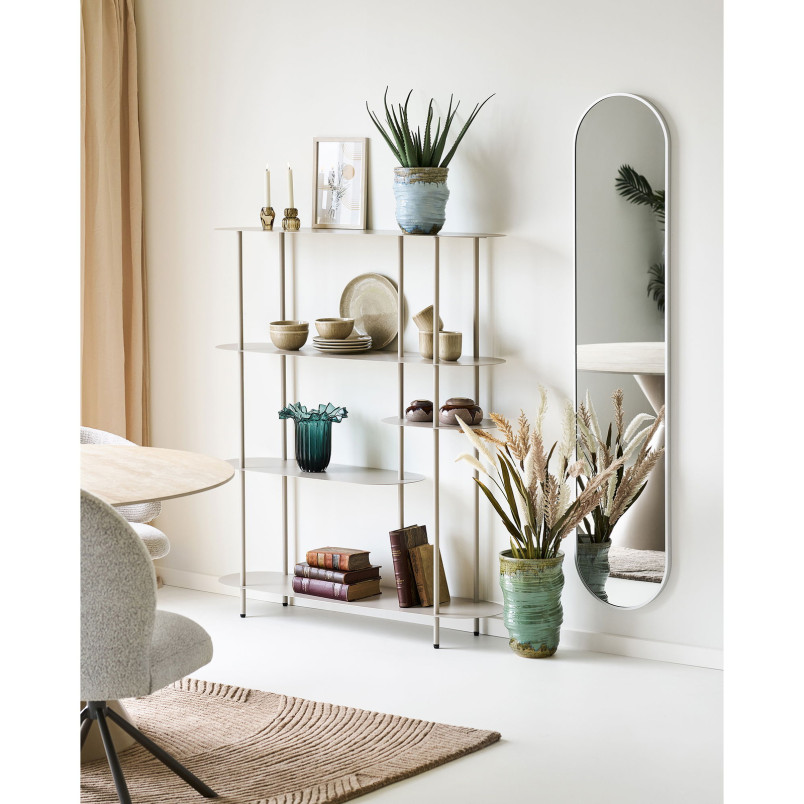 Lustro owalne w srebrnej ramie Hennetved 35x170cm House Nordic