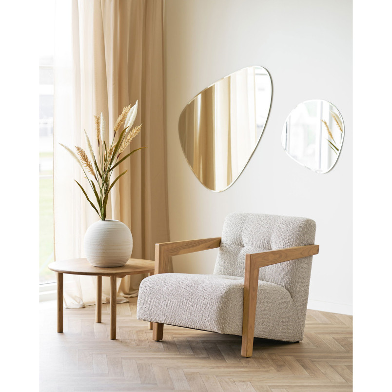 Lustro ścienne fasetowane Devonport kształt organiczny 70x100cm House Nordic