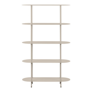 Regał metalowy stojący Rieti 5 półek 150x90x31cm piaskowy House Nordic