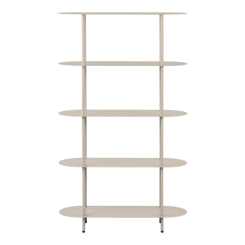 Regał metalowy stojący Rieti 5 półek 150x90x31cm piaskowy House Nordic