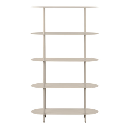 Regał metalowy stojący Rieti 5 półek 150x90x31cm piaskowy House Nordic