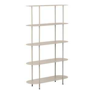 Regał metalowy stojący Rieti 5 półek 150x90x31cm piaskowy House Nordic