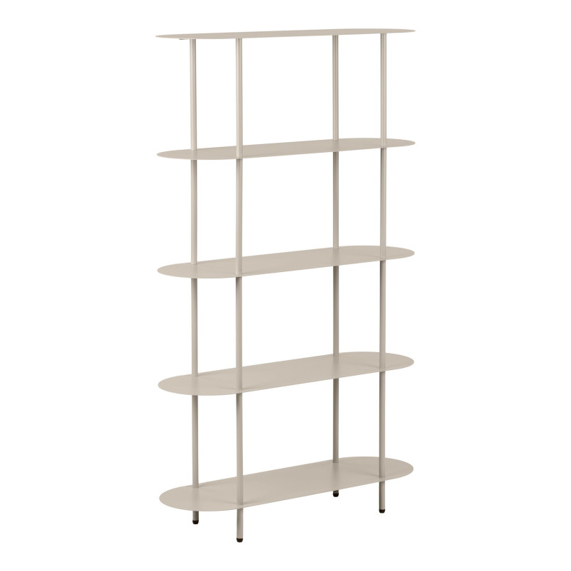 Regał metalowy stojący Rieti 5 półek 150x90x31cm piaskowy House Nordic
