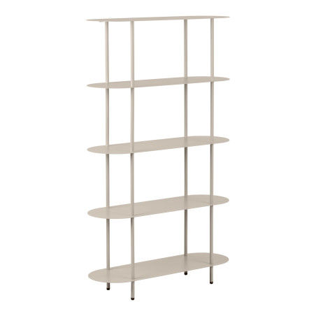 Regał metalowy stojący Rieti 5 półek 150x90x31cm piaskowy House Nordic
