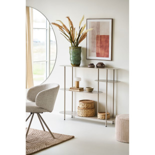 Regał metalowy asymetryczny Rieti 4 półki 97x118x31cm piaskowy House Nordic