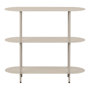 Regał metalowy stojący Rieti 2 półki 81x90x31cm piaskowy House Nordic