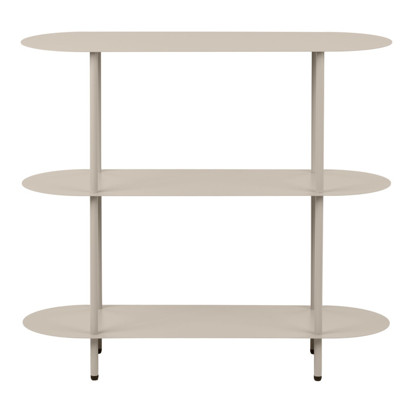 Regał metalowy stojący Rieti 2 półki 81x90x31cm piaskowy House Nordic