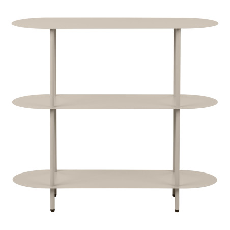 Regał metalowy stojący Rieti 2 półki 81x90x31cm piaskowy House Nordic