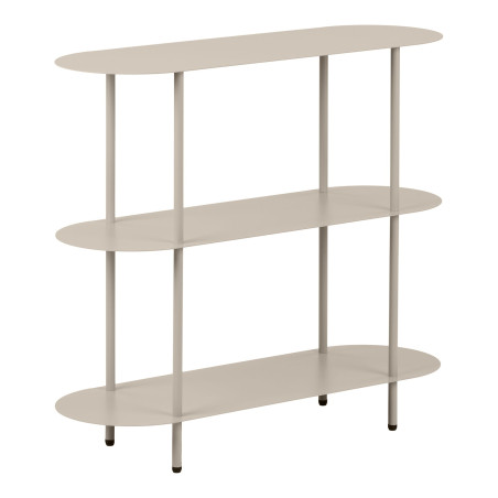 Regał metalowy stojący Rieti 2 półki 81x90x31cm piaskowy House Nordic