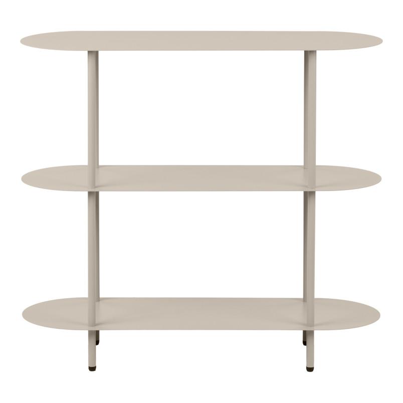 Regał metalowy stojący Rieti 2 półki 81x90x31cm piaskowy House Nordic