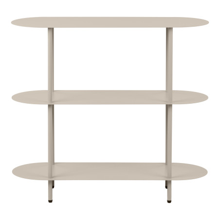 Regał metalowy stojący Rieti 2 półki 81x90x31cm piaskowy House Nordic