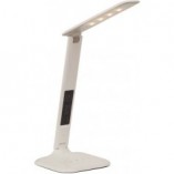 Lampa biurkowa LED z zegarem | Brilliant Glenn | Biała