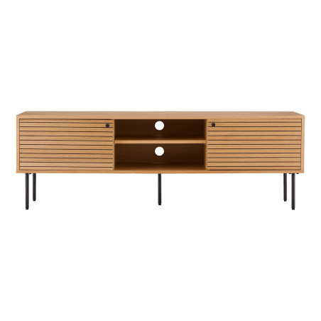 Szafka RTV fornirowana na nóżkach Kyoto 150x40cm dąb naturalny House Nordic