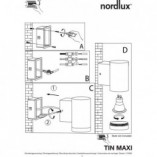 Kinkiet Ogrodowy Tin Maxi Czarny | Nordlux - Oświetlenie
