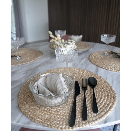 Zestaw 4 podkładek jutowych okrągłych Bombay 38cm House Nordic