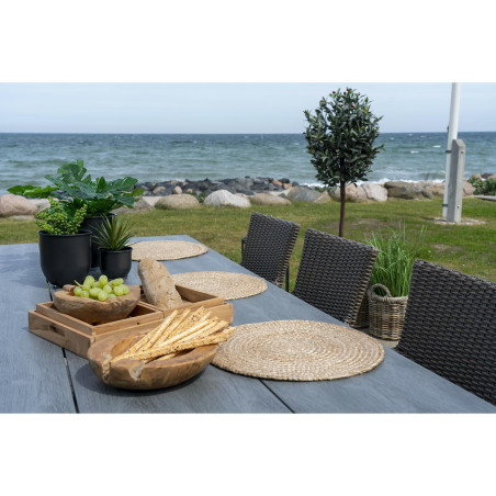 Zestaw 4 podkładek jutowych okrągłych Bombay 38cm House Nordic