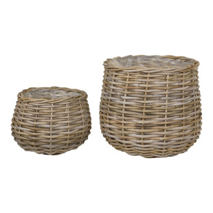 Zestaw 2 koszy rattanowych Pulo House Nordic