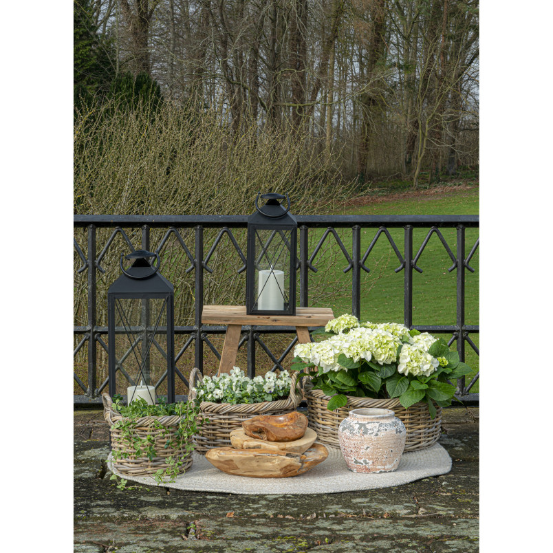 Zestaw 3 koszy rattanowych z uchwytami Kuta House Nordic