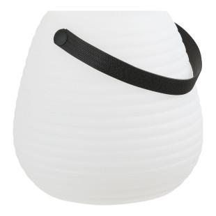 Lampa ogrodowa przenośna Derry LED RGM 20,5cm biała z paskiem House Nordic