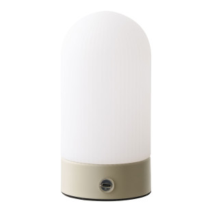 Lampa stołowa akumulatorowa Ashford H18cm beżowo-biała House Nordic