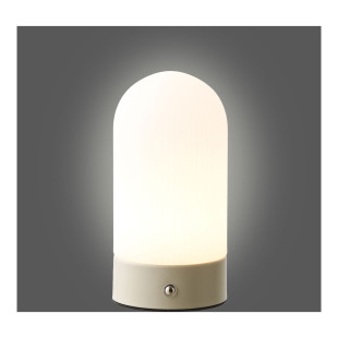 Lampa stołowa akumulatorowa Ashford H18cm beżowo-biała House Nordic