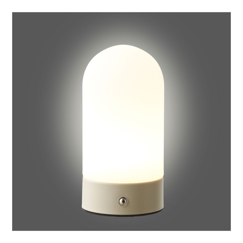 Lampa stołowa akumulatorowa Ashford H18cm beżowo-biała House Nordic