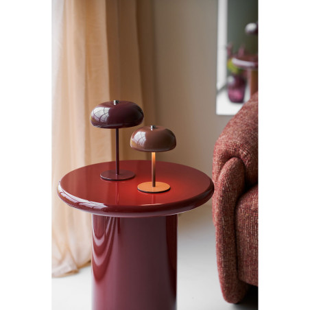 Lampa stołowa retro - bezprzewodowa Margate LED brązowa House Nordic