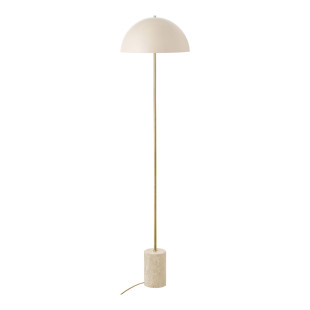 Lampa podłogowa grzybek na marmurowej podstawie Sheffield 155cm beżowa House Nordic