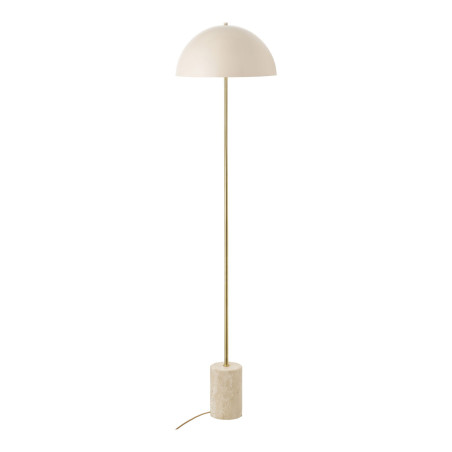 Lampa podłogowa grzybek na marmurowej podstawie Sheffield 155cm beżowa House Nordic