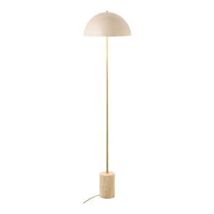 Lampa podłogowa grzybek na marmurowej podstawie Sheffield 155cm beżowa House Nordic
