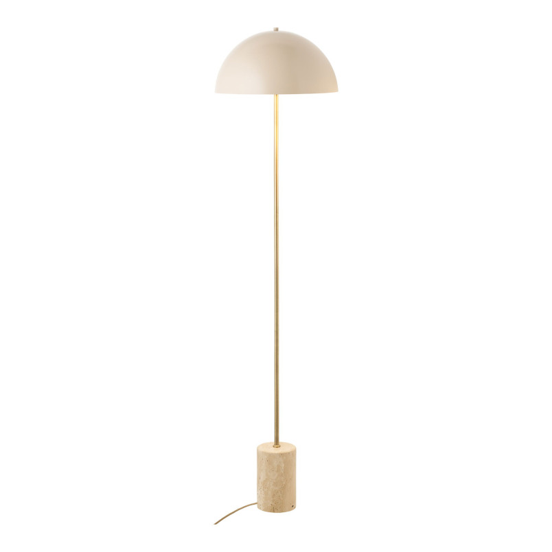 Lampa podłogowa grzybek na marmurowej podstawie Sheffield 155cm beżowa House Nordic