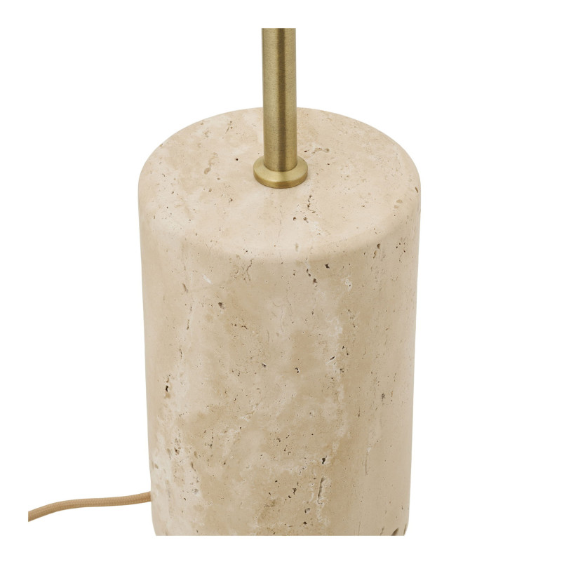 Lampa podłogowa grzybek na marmurowej podstawie Sheffield 155cm beżowa House Nordic