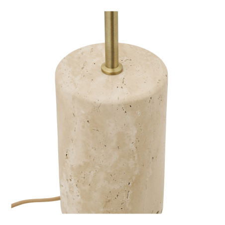 Lampa podłogowa grzybek na marmurowej podstawie Sheffield 155cm beżowa House Nordic