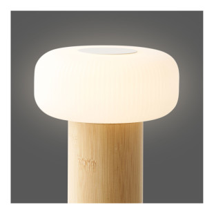 Lampa stołowa akumulatorowa Stafford H18cm drewno / biały House Nordic