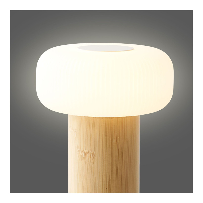 Lampa stołowa akumulatorowa Stafford H18cm drewno / biały House Nordic