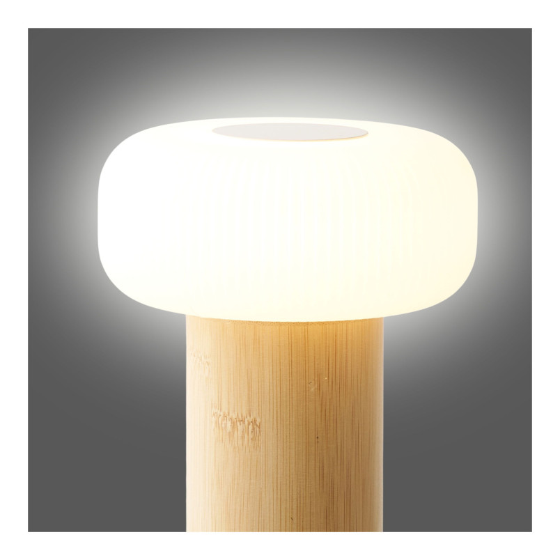 Lampa stołowa akumulatorowa Stafford H18cm drewno / biały House Nordic