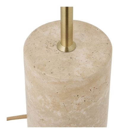 Lampa stołowa grzybek na marmurowej podstawie Sheffield 45cm beżowa House Nordic