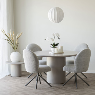 Lampa wisząca kula japandi Coventry biała 40cm biała House Nordic