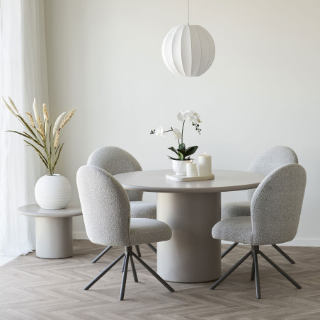 Lampa wisząca kula japandi Coventry biała 40cm biała House Nordic