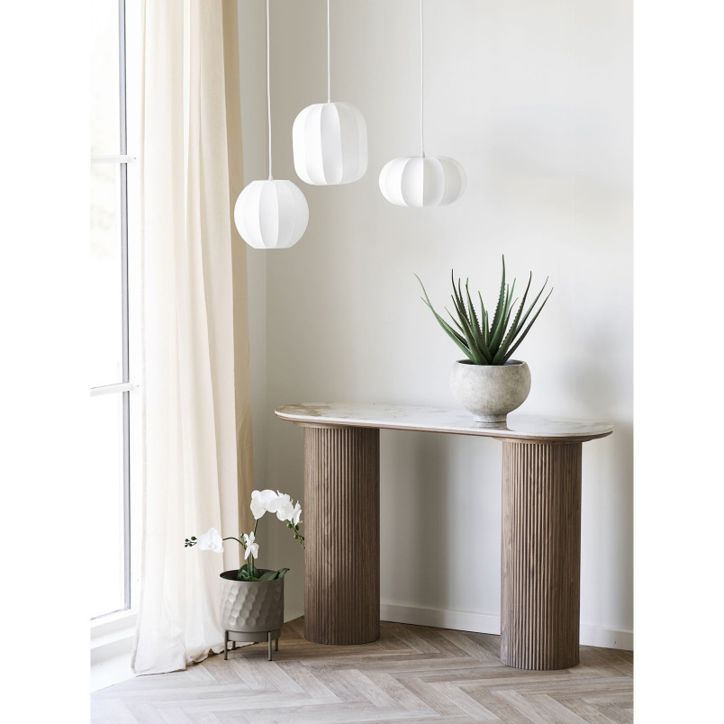 Lampa wisząca japandi Coventry biała 25cm biała House Nordic