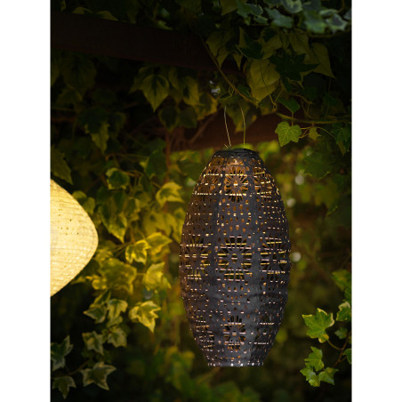 Lampion ogrodowy solarny LED Foxdale 20x40cm szary House Nordic