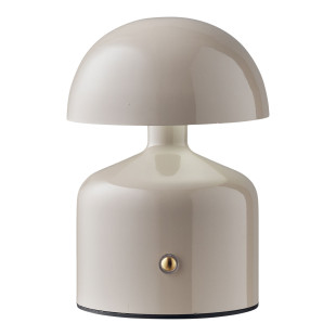 Lampa stołowa akumulatorowa retro - grzybek Aulla H13,5cm szara House Nordic