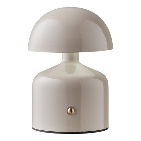 Lampa stołowa akumulatorowa retro - grzybek Aulla H13,5cm szara House Nordic
