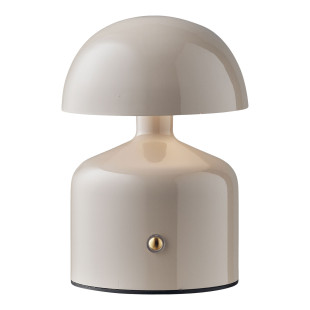 Lampa stołowa akumulatorowa retro - grzybek Aulla H13,5cm szara House Nordic