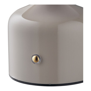 Lampa stołowa akumulatorowa retro - grzybek Aulla H13,5cm szara House Nordic