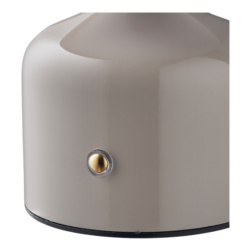 Lampa stołowa akumulatorowa retro - grzybek Aulla H13,5cm szara House Nordic