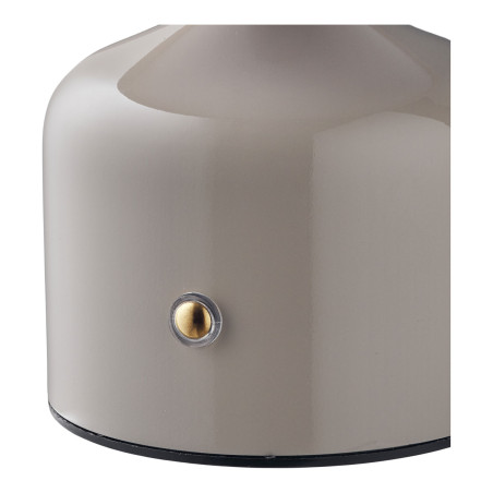Lampa stołowa akumulatorowa retro - grzybek Aulla H13,5cm szara House Nordic