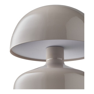 Lampa stołowa akumulatorowa retro - grzybek Aulla H13,5cm szara House Nordic