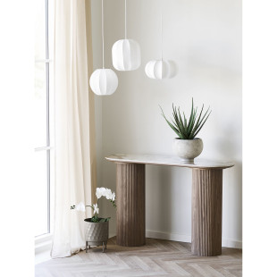 Lampa wisząca kula japandi Coventry biała 25cm biała House Nordic
